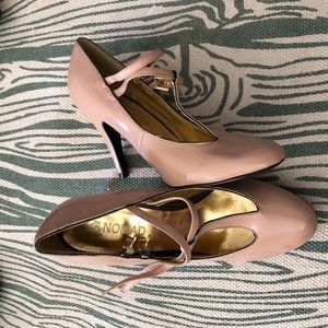 Pink Double T-Strap Pumps